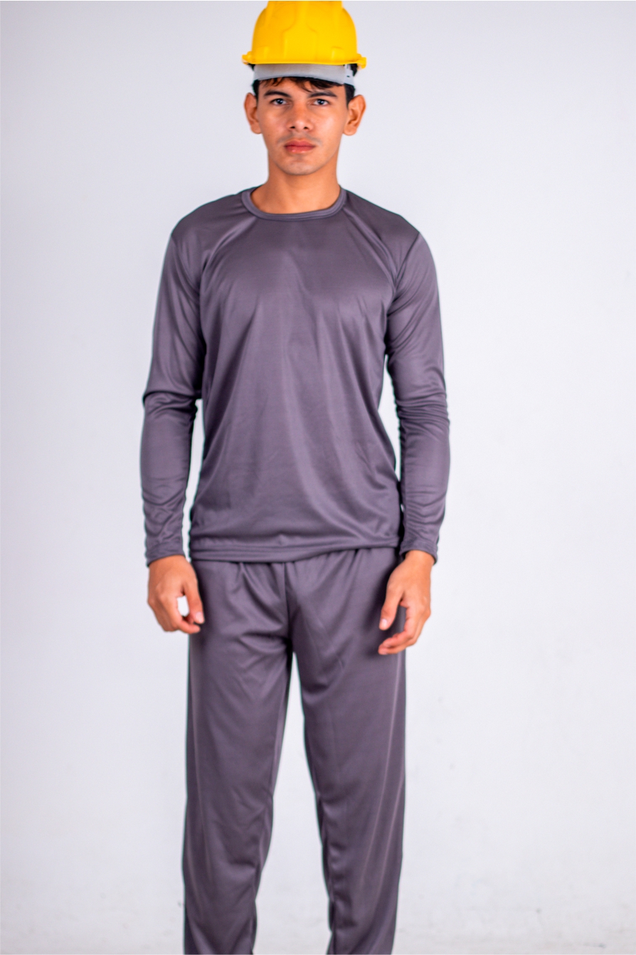 Conjunto Camisa UV + Calça - Cinza